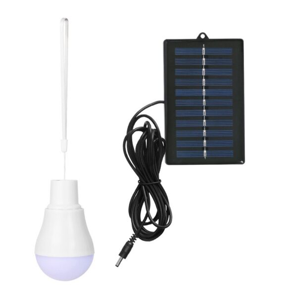 Bec portabil cu panou solar , pentru camping, utilizare exterior/interior, 3.6V, 400 mAh, 6.2 x 10 cm, alb rece