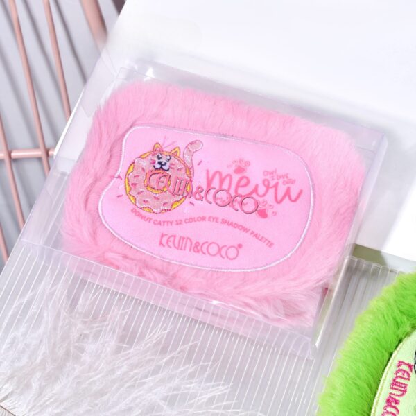 Paleta de Machiaj, KEVIN & COCO, Pink Fuzzy Fard de Pleoape,12 culori, 15 x 10.5 x 3 cm - imagine 4