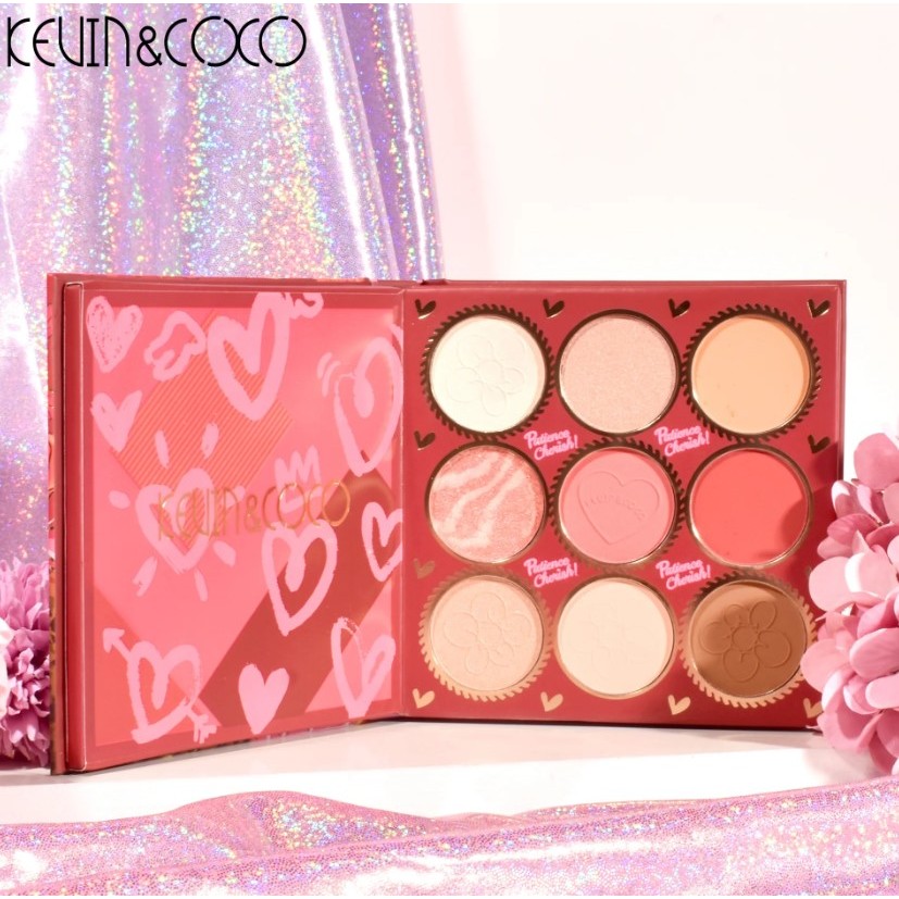 Paleta de Farduri Kevin&Coco, 59 culori, Stil Carte, 3 Straturi, Pudra Compacta, Clasic, Fara Sulfati, 14.2 x 14.2 x 2.3 cm, 80 g, multicolor - imagine 3