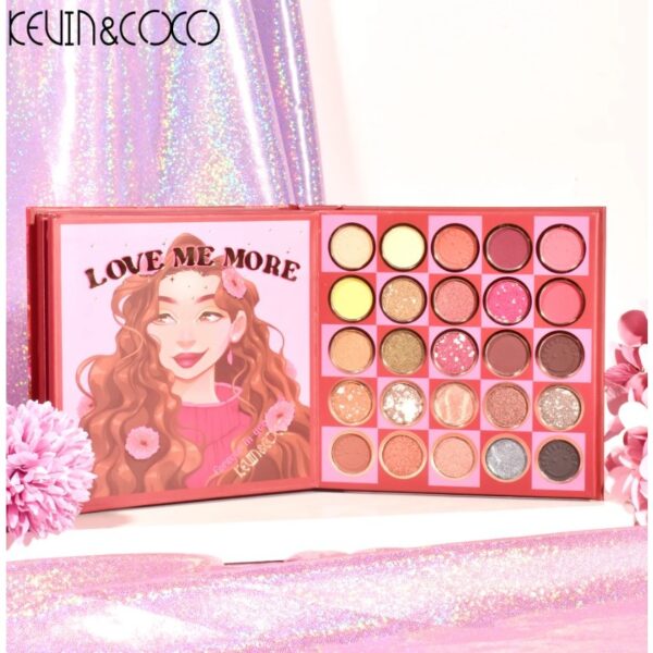 Paleta de Farduri Kevin&Coco, 59 culori, Stil Carte, 3 Straturi, Pudra Compacta, Clasic, Fara Sulfati, 14.2 x 14.2 x 2.3 cm, 80 g, multicolor - imagine 4