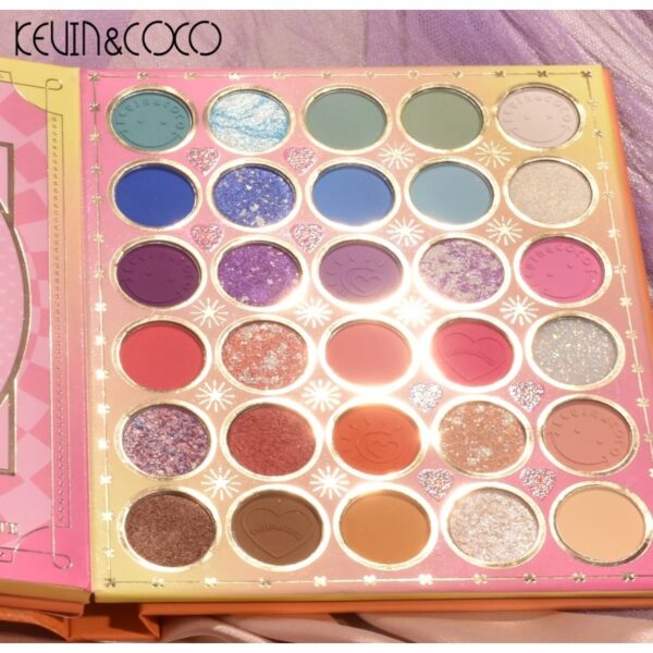 Paleta de Farduri Kevin&Coco, 72 culori, Stil Carte, 3 Straturi, Pudra Compacta, Clasic, Fara Sulfati, 14 x 14 cm, 80 g, multicolor - imagine 2