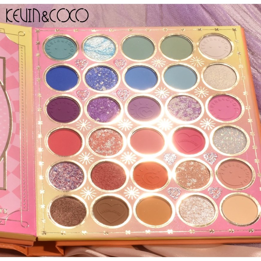 Paleta de Farduri Kevin&Coco, 72 culori, Stil Carte, 3 Straturi, Pudra Compacta, Clasic, Fara Sulfati, 14 x 14 cm, 80 g, multicolor - imagine 2