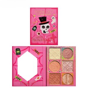 Paleta Iluminatoare, , 6 Nuante, Halloween, Culori Calde, Dreptunghiulara, 160g, Valabilitate 24 Luni, 17.4x11.5x1.3 cm, Varianta B, Nude-Rose