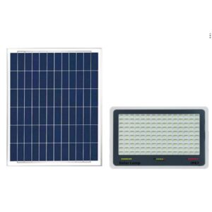 Proiector LED cu Panou Solar , Senzor de lumina, Waterproof, 96 LED-uri incorporate, 30W, 17x13 cm, IP67, Design Modern, Negru
