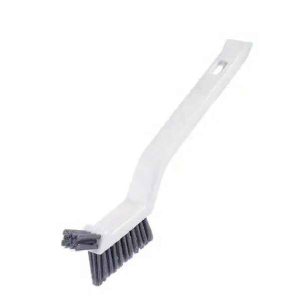 Perie 3in1 de Curatat Podele si Rosturi, , Lungime Maner 28 cm, Peri din PP, Otel si Plastic, Cleste pentru Scame si Par Inclus, Alb - imagine 4