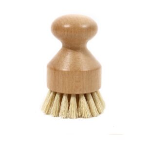 Perie de Curatat Vase si Alimente, , din Lemn de Bambus, 8 x 5 cm, Perie din Sisal, Maro