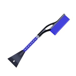 Perie de Zapada cu Racleta pentru Masina, , Multifunctionala, Demontabila, cu Maner Antiderapant, Aluminiu, Plastic, Fragmentarea Ghetii de pe Parbriz, Solutia pentru Iarna, pentru Dezghetare, 68x24x11.1 cm, Albastru