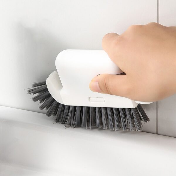 Perie Multifunctionala 3 in 1 de Curatare, , pentru Bucatarie, Vesela, Geamuri, Cap Detasabil, 9x15x2.5 cm, Gri - imagine 4