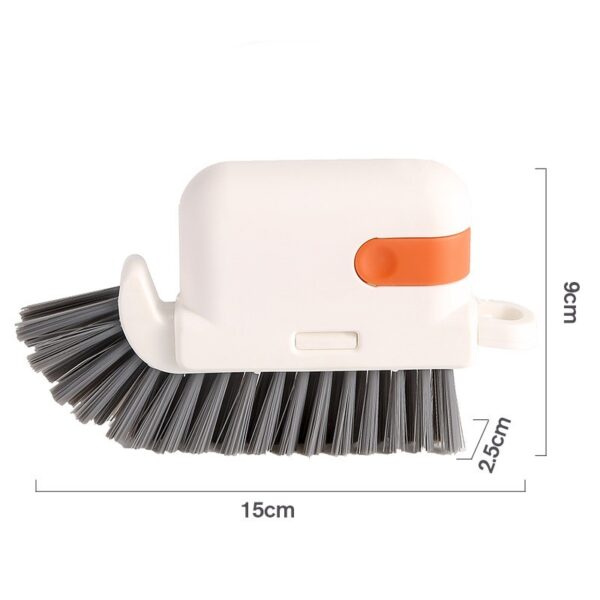 Perie Multifunctionala 3 in 1 de Curatare, , pentru Bucatarie, Vesela, Geamuri, Cap Detasabil, 9x15x2.5 cm, Portocaliu - imagine 2