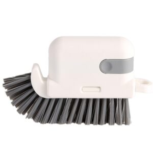 Perie Multifunctionala 3 in 1 de Curatare, , pentru Bucatarie, Vesela, Geamuri, Cap Detasabil, 9x15x2.5 cm, Gri
