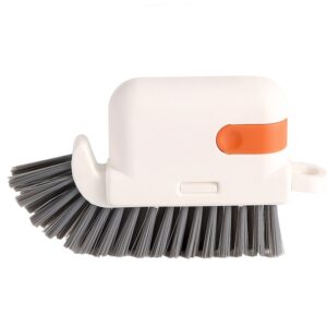 Perie Multifunctionala 3 in 1 de Curatare, , pentru Bucatarie, Vesela, Geamuri, Cap Detasabil, 9x15x2.5 cm, Portocaliu