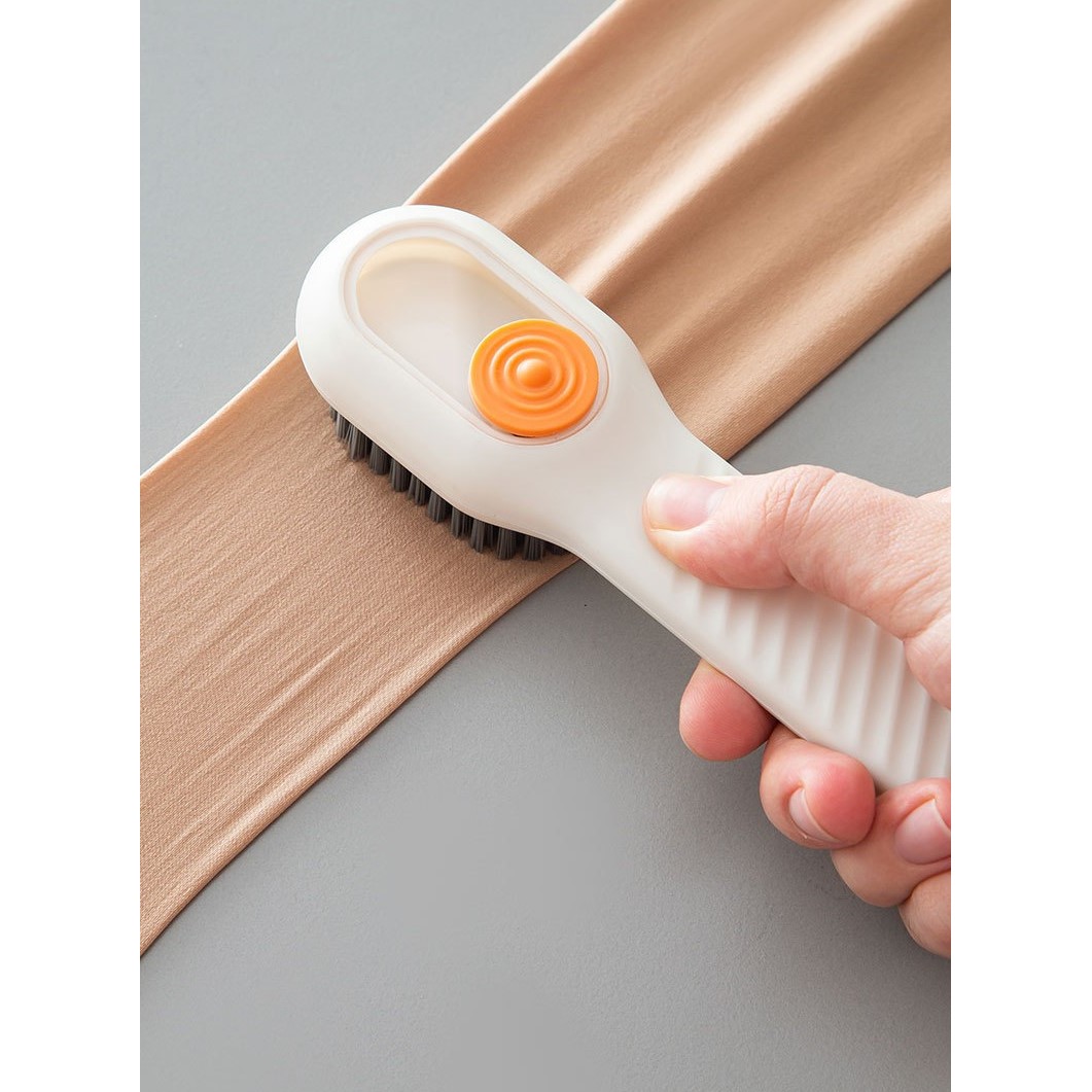 Perie pentru Curatare Incaltaminte cu Recipient pentru Detergent, , Perie Multifunctionala pentru Incaltaminte si Lenjerie, cu Peri Moi, Fara Deteriorare, 17.3 x 4.5 x 6 cm, Culoare Alb - imagine 2