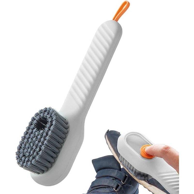 Perie pentru Curatare Incaltaminte cu Recipient pentru Detergent, , Perie Multifunctionala pentru Incaltaminte si Lenjerie, cu Peri Moi, Fara Deteriorare, 17.3 x 4.5 x 6 cm, Culoare Alb - imagine 4