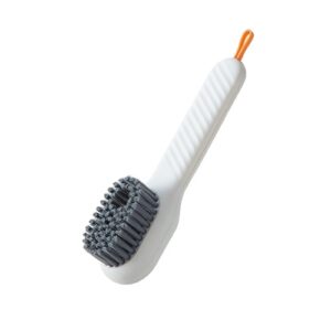 Perie pentru Curatare Incaltaminte cu Recipient pentru Detergent, , Perie Multifunctionala pentru Incaltaminte si Lenjerie, cu Peri Moi, Fara Deteriorare, 17.3 x 4.5 x 6 cm, Culoare Alb
