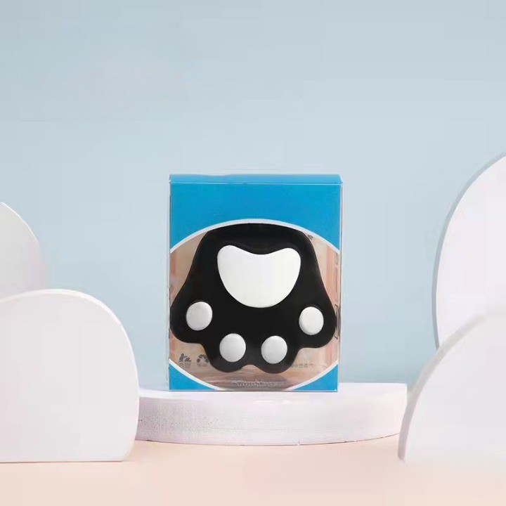 Perie pentru Masajul Scalpului, Perie pentru Sampon, Labuță de Pisică, Dimensiune 7x8 cm, Curatarea si Mentinerea Curata a Parului, Negru - imagine 3