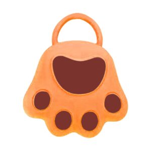 Perie pentru Masajul Scalpului, Perie pentru Sampon, LabuÈ›Äƒ de PisicÄƒ, Dimensiune 7x8 cm, Curatarea si Mentinerea Curata a Parului, Portocaliu