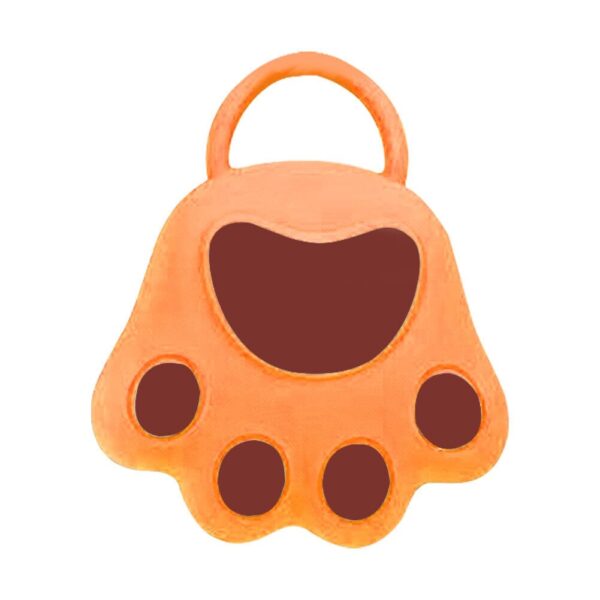 Perie pentru Masajul Scalpului, Perie pentru Sampon, LabuÈ›Äƒ de PisicÄƒ, Dimensiune 7x8 cm, Curatarea si Mentinerea Curata a Parului, Portocaliu