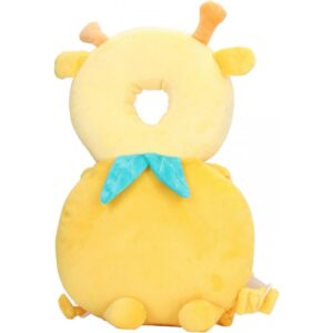 Perna tip Rucsac pentru Protectia Capului, , Tetiera tip Girafa, pentru Bebelusi, 33x6x19 cm, 180 g, Galben