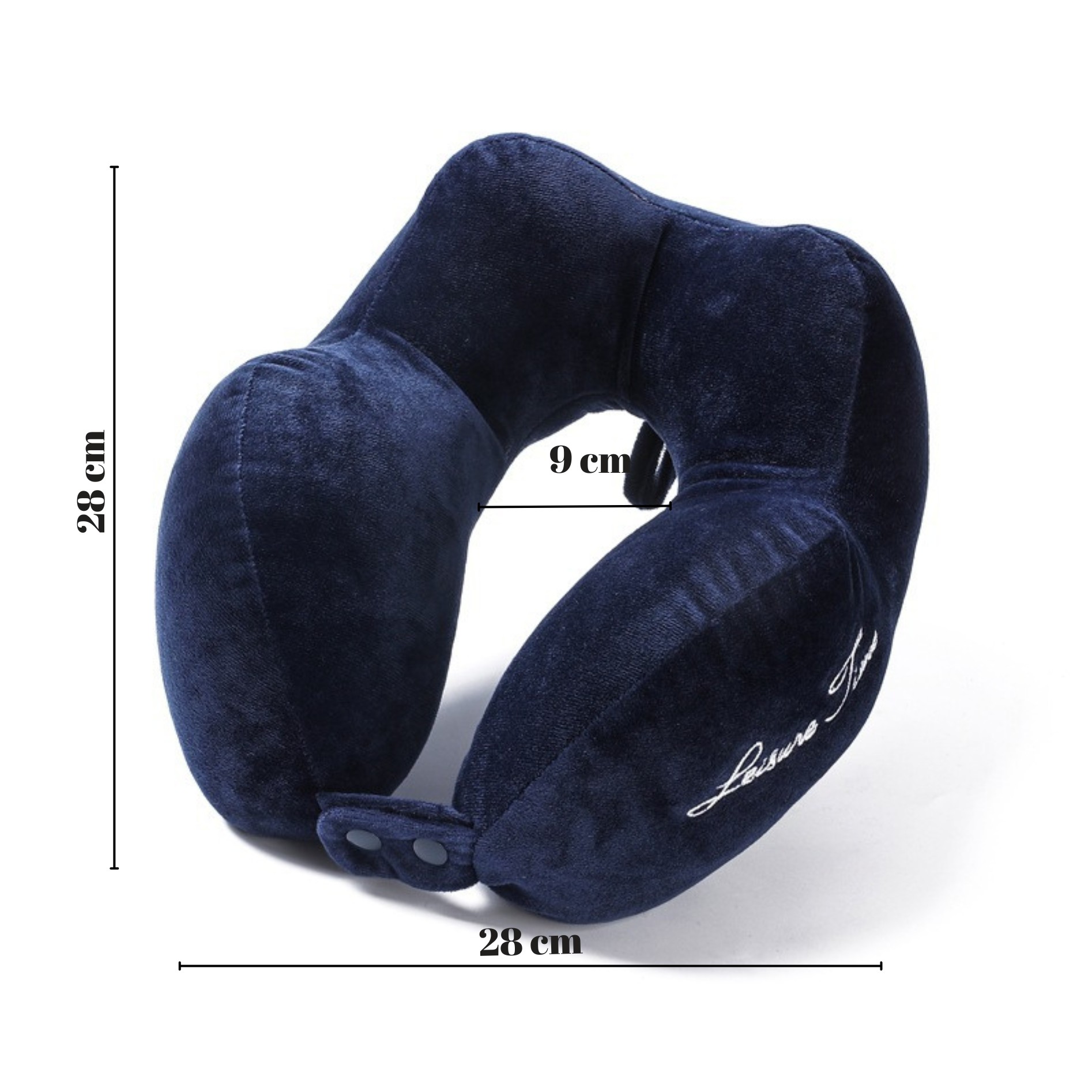 Perna de Calatorie, , Pentru Gat, din Bumbac, cu 4 Cocoase, Ajustabila, Albastru - imagine 3