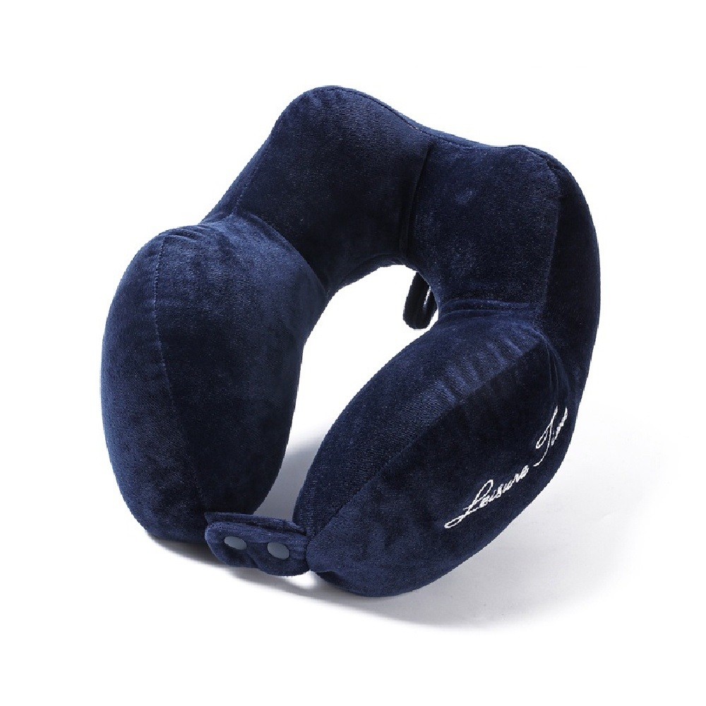 Perna de Calatorie, , Pentru Gat, din Bumbac, cu 4 Cocoase, Ajustabila, Albastru - imagine 4