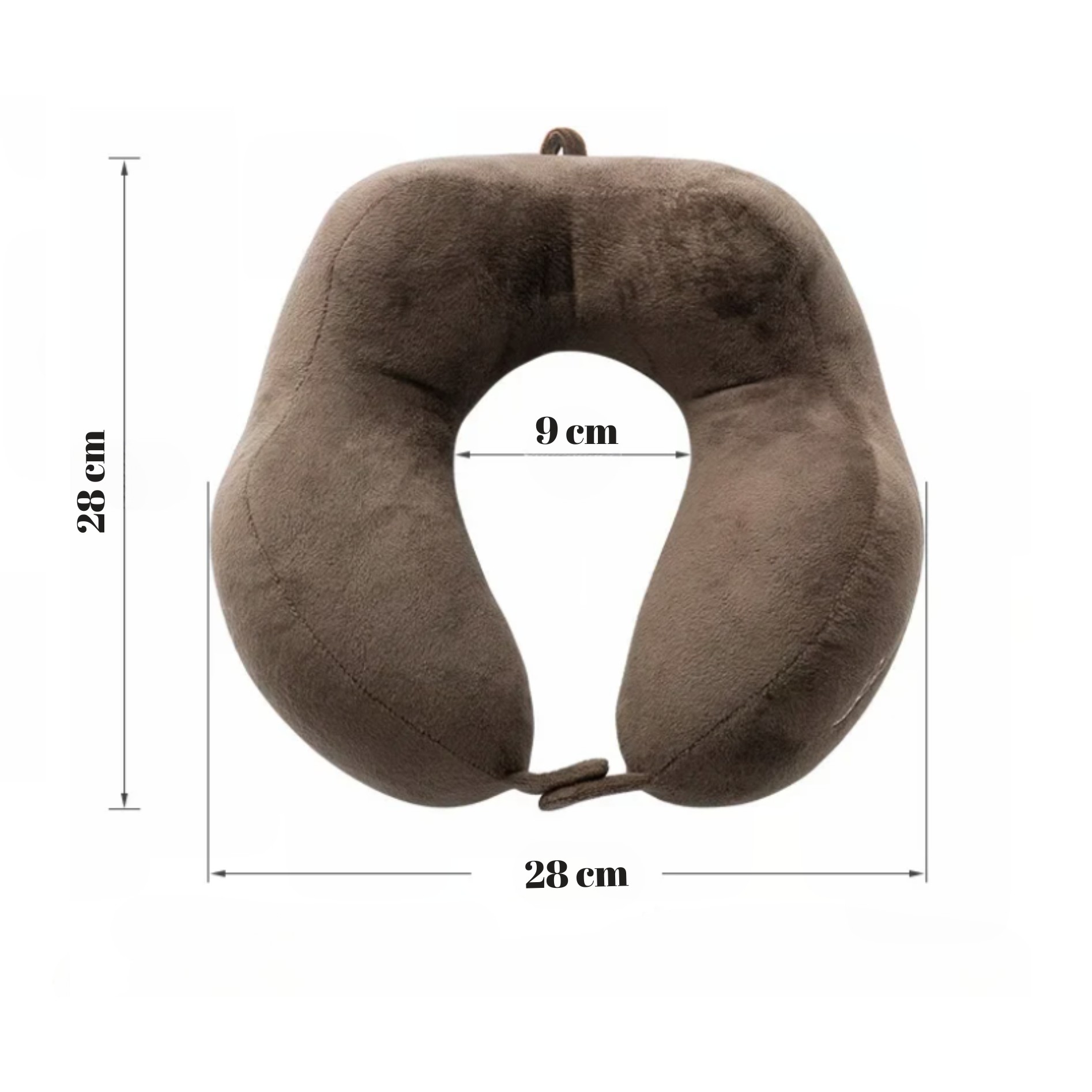 Perna de Calatorie, , Pentru Gat, din Bumbac, cu 4 Cocoase, Ajustabila, Maro - imagine 2