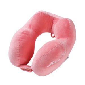 Perna de Calatorie, , Pentru Gat, din Bumbac, cu 4 Cocoase, Ajustabila, Roz