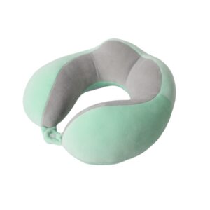 Perna de Voiaj , Pentru Gat, din Bumbac, 4 Cocoase Pentru Confort, Accesoriu de Voiaj, Birou, Masina, Sistem Prindere Capse, Verde