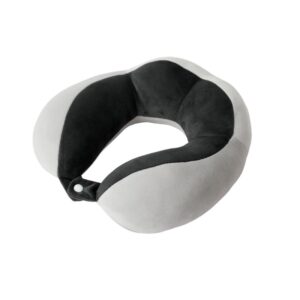 Perna de Voiaj , Pentru Gat, din Bumbac, 4 Cocoase Pentru Confort, Accesoriu de Voiaj, Birou, Masina, Sistem Prindere Capse, Negru