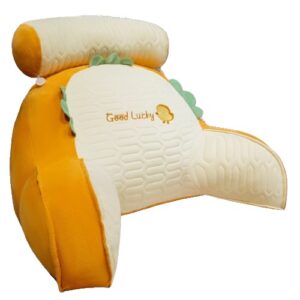 Perna Multifunctionala, , Spatar pentru Pat, Protectie Lombara, Marime Medie, 60 x 40 cm, din Latex, Model Pui, Portocaliu