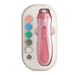 Pila Electrica, , pentru Copii si Bebelusi, din ABS, 6 Accesorii, cu Lumina LED, 9.5 x 6 x 17 cm, Roz