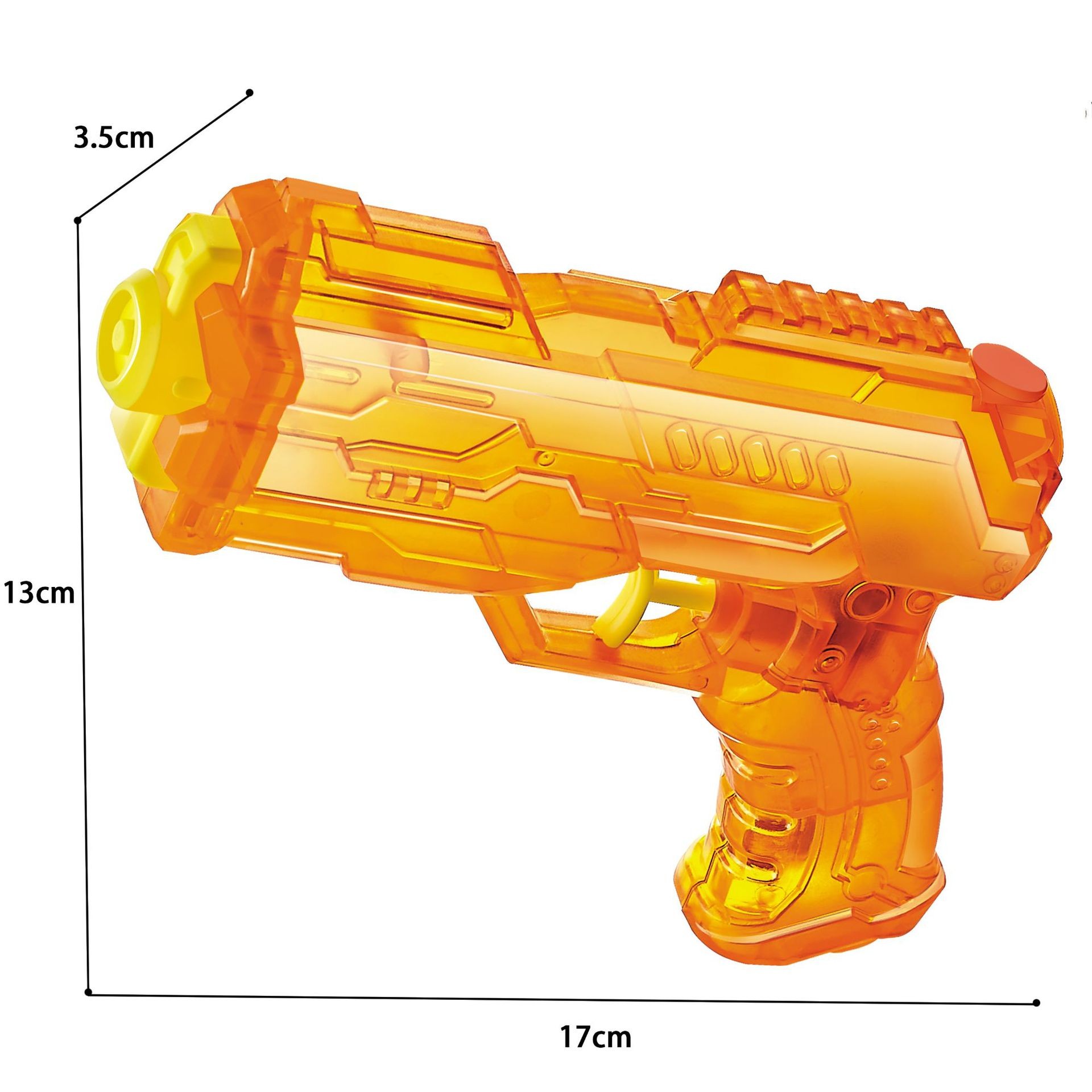 Pistol cu Apa, , Pistol cu Apa pentru Copii, Manual, din Plastic, 23 x 16 x 4 cm, rezervor 250 ml, Portocaliu