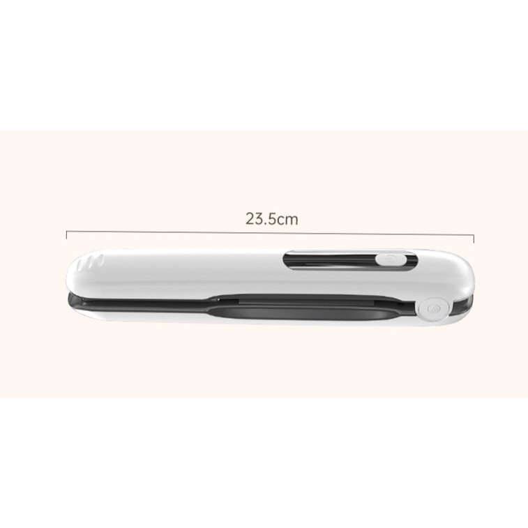 Placa de Par fara Fir, , Adaptor Tip C, 4 Trepte de Temperatura, Tensiune 5V, Capacitate Baterie 5000 mAh, Indreptat, Ondulat, 23.5x3.3x4.5 cm, Alb - imagine 4