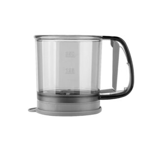 Sita Cernator Manual de Faina Portabila, , din Plastic, cu Maner, Strat Dublu, 15 x 12 x 11 cm, Transparent Gri Inchis