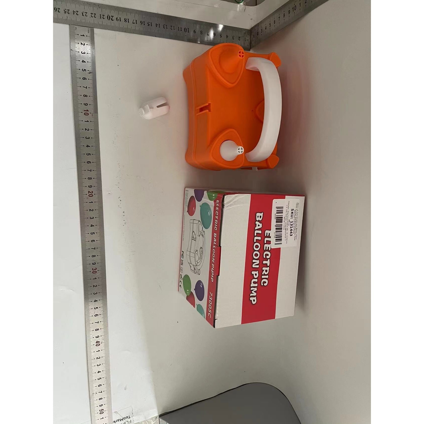 Pompa Electrica de Umflat Baloane, , cu Doua Iesiri, 220V, Putere 400W, Accesorii petrecere, Portocaliu - imagine 4