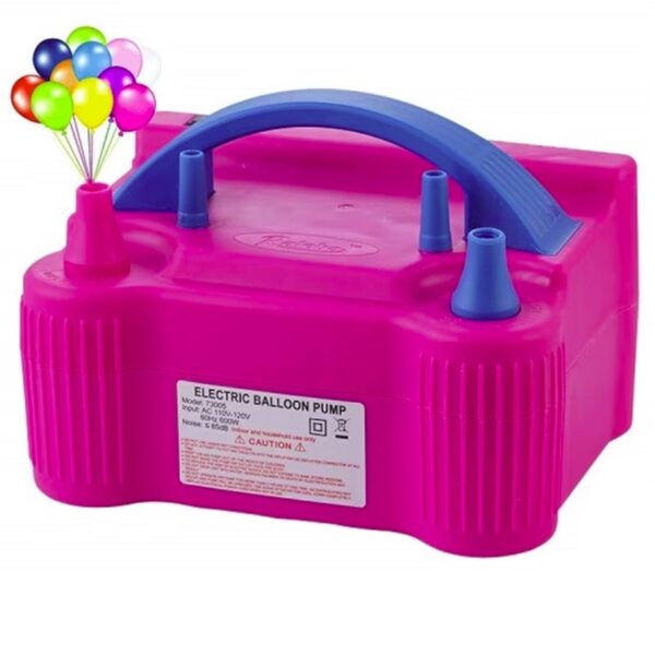Pompa Electrica de Umflat Baloane, , cu Doua Iesiri, 220V, Putere 600W, Accesorii petrecere, Mov