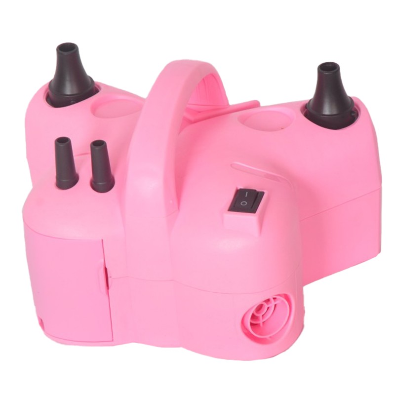 Pompa Electrica de Umflat Baloane, , cu Doua Iesiri, 220V, Putere 600W, Accesorii petrecere, Roz
