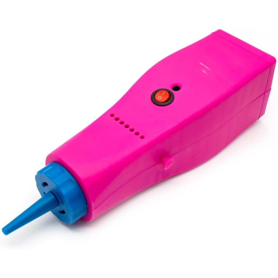 Pompa Electrica Pentru Umflat Baloane, din Plastic, Conectare la Retea, 10.5 x 10.5 x 21 cm, Portabila, Roz - imagine 2