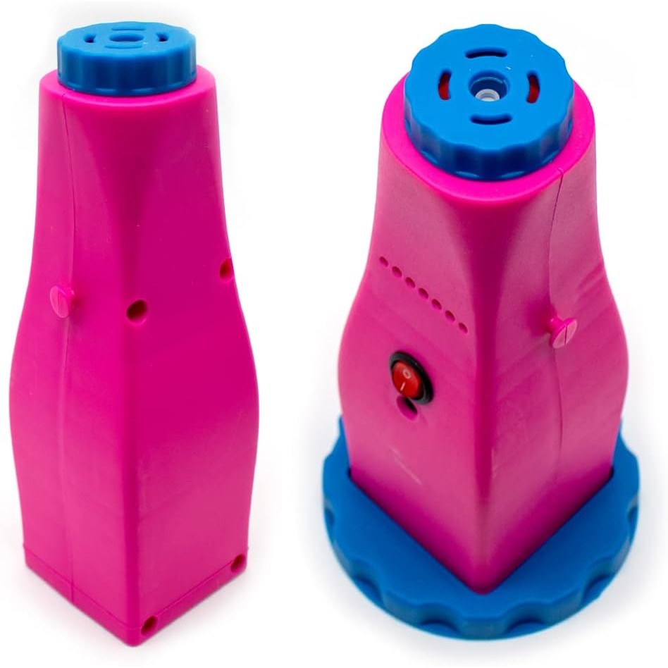 Pompa Electrica Pentru Umflat Baloane, din Plastic, Conectare la Retea, 10.5 x 10.5 x 21 cm, Portabila, Roz - imagine 3