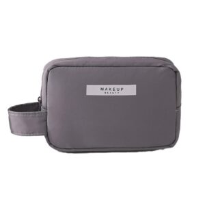 Portfard, , cu Maner, Material Impermeabil, pentru Cosmetice, 16 x 11 x 7 cm, Gri