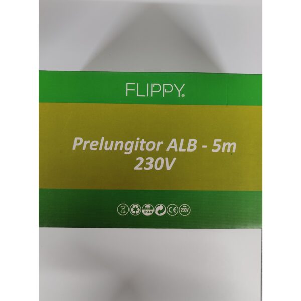Prelungitor, , cauciuc, 220 volti, 5 metri, fir alb - imagine 3