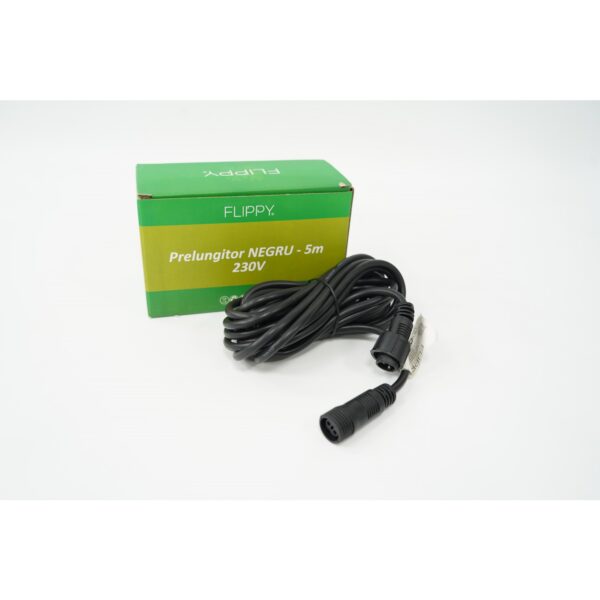 Prelungitor, , cauciuc, 220 volti, 5 metri, fir negru - imagine 2