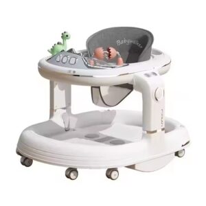 Premergator 4in1, , Antemergator, Balansoar, Scaun de Masa, Functie Muzicala, din ABS, Roti Universale, Inaltime Reglabila, Sistem Antirasturnare, Greutate Portanta 25 kg, +6 Luni, Alb