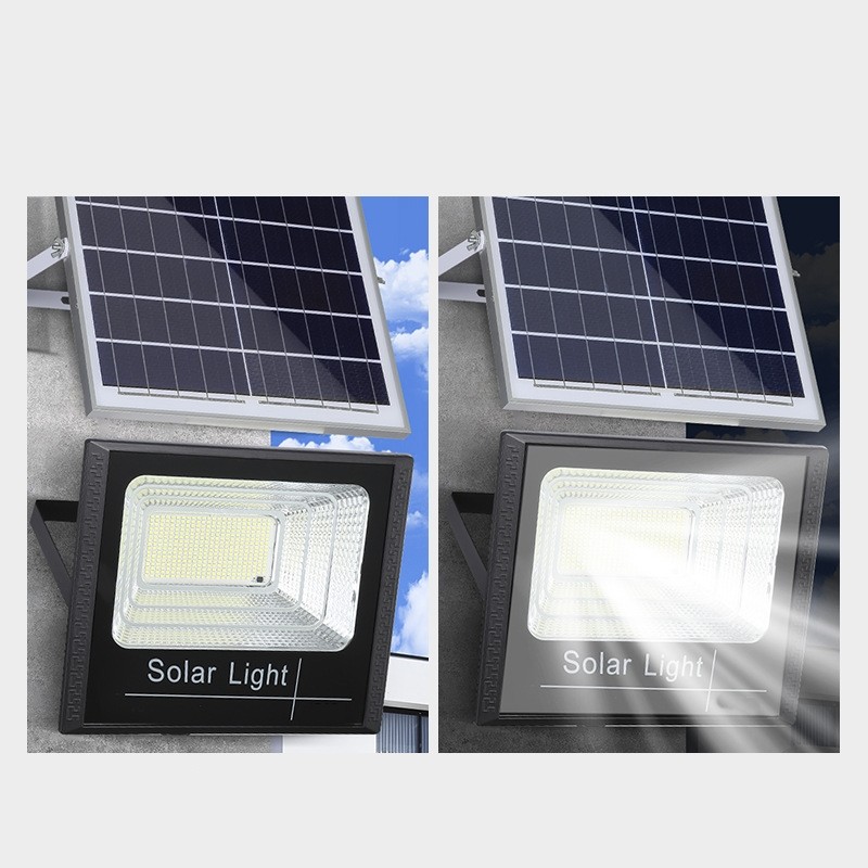 Proiector LED SMD 45W cu incarcare solara , panou solar, cu telecomanda, suport prindere, material ABS, 1.5AH, 170 LED-uri, 133Lm, 13.1x14.5 cm, negru - imagine 3