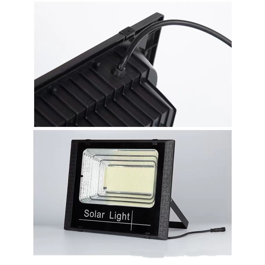 Proiector LED SMD 300W cu incarcare solara , panou solar, cu telecomanda, suport prindere, material ABS, 14AH, 1032 LED-uri, 5 m cablu inclus, 1019Lm, 36x32 cm, negru - imagine 4
