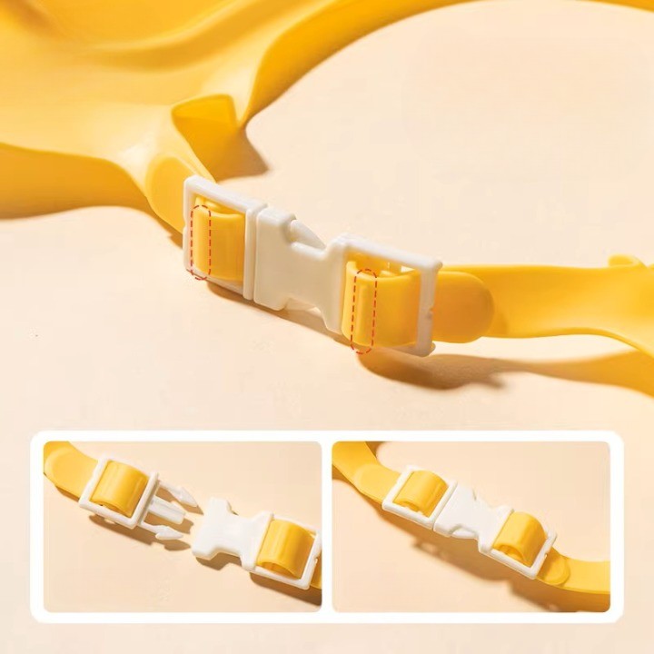 Viziera de Protectie Baie Pentru Copii, Fippy, Model Coronita Leu, Dimensiune ajustabila, Durabil, Usor de curatat, Impotriva Samponului, pentru Ochi si Urechi, TPE+PP, 21x20.5 cm, Galben - imagine 4