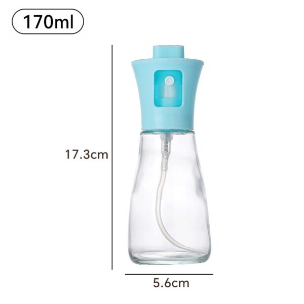Pulverizator pentru Ulei, , Pulverizator din Sticla pentru Otet sau Alte Lichide de Gatit, Simplu Reincarcabil, Multifunctionale, 17.3 x 5.6 cm, Capacitatea 170 ml, Albastru - imagine 2