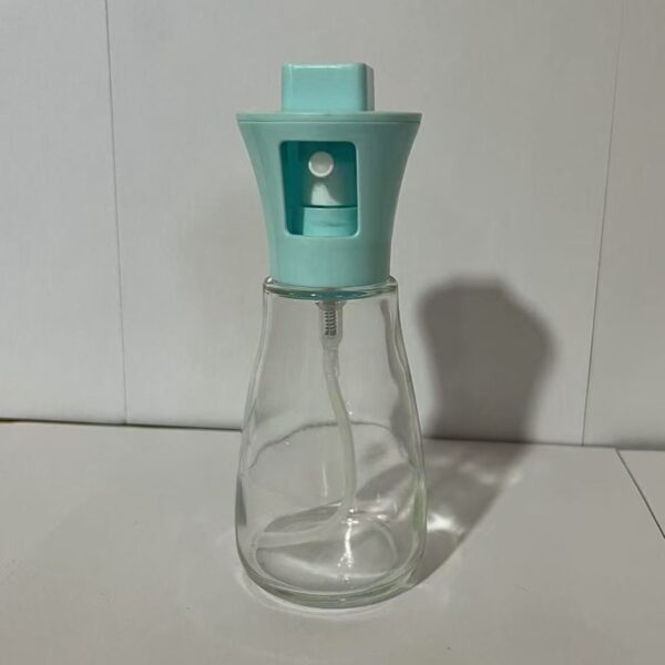 Pulverizator pentru Ulei, , Pulverizator din Sticla pentru Otet sau Alte Lichide de Gatit, Simplu Reincarcabil, Multifunctionale, 17.3 x 5.6 cm, Capacitatea 170 ml, Albastru - imagine 3