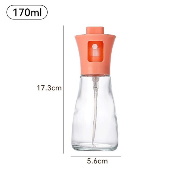 Pulverizator pentru Ulei, , Pulverizator din Sticla pentru Otet sau Alte Lichide, Simplu Reincarcabil, Multifunctionale, 17.3 x 5.6 cm, Capacitatea 170 ml, Roz - imagine 2