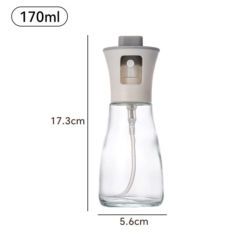 Pulverizator pentru Ulei, , Pulverizator din Sticla pentru Otet sau Alte Lichide, Simplu Reincarcabil, Multifunctionale, 17.3 x 5.6 cm, Capacitatea 170 ml, Alb - imagine 2