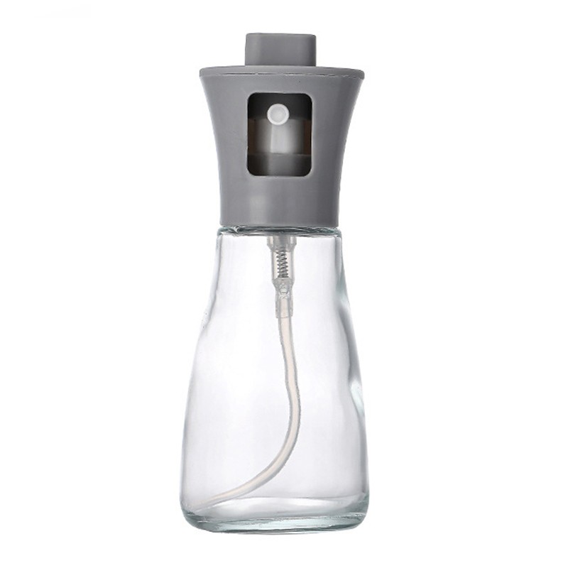 Pulverizator pentru Ulei, , Pulverizator din Sticla pentru Otet sau Alte Lichide, Simplu Reincarcabil, Multifunctionale, 17.3 x 5.6 cm, Capacitatea 170 ml, Gri